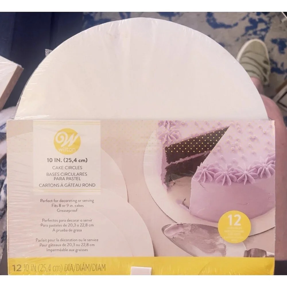 Wilton 10 in. Cake Boards Circles 12 Count Fits 8 - 9 inch Cakes White USA Made